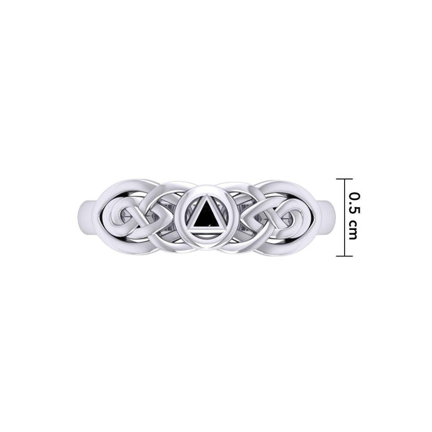 Celtic AA Recovery Inlaid Ring TRI1272