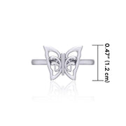Small Butterfly Silver Ring TRI1866