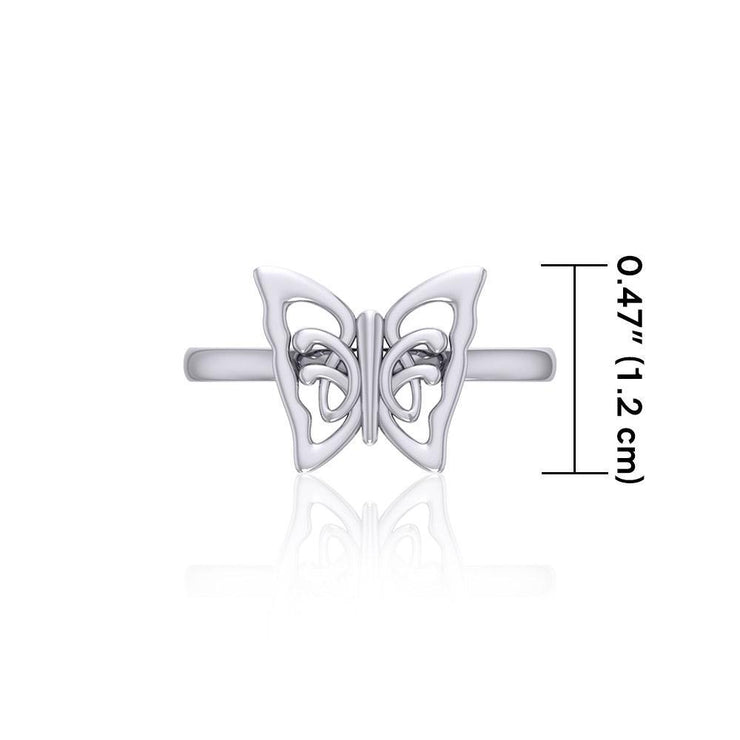 Small Butterfly Silver Ring TRI1866