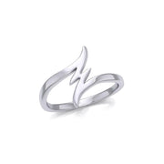 Lightning Bolt Small Silver Ring TRI1868