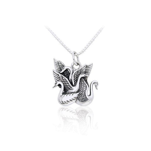 Swan Necklace Silver Bird Jewelry Inspirational Jewelry With 