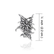 Amy Brown Stargazer Moon Fairy Tie Tac ~ Sterling Silver Jewelry TTT005
