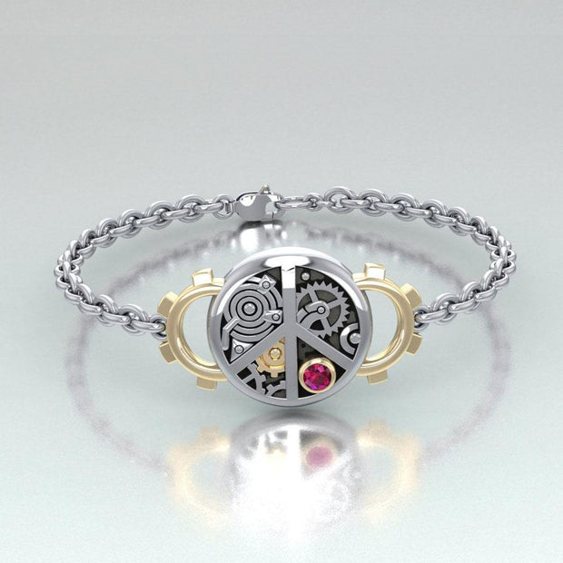 Peace Steampunk Silver and Gold Accent MBL291