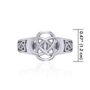The world in endless connection ~ Sterling Silver Celtic Knotwork Ring SM230