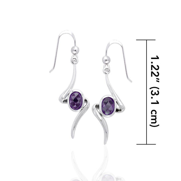 A gem of hope and magic ~ Sterling Silver Jewelry Earrings with Gemstone TER1139
