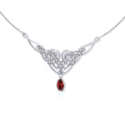 Mesmerized by an interwoven beauty ~ Celtic Knotwork Sterling Silver Necklace Jewelry with Gemstones TN066