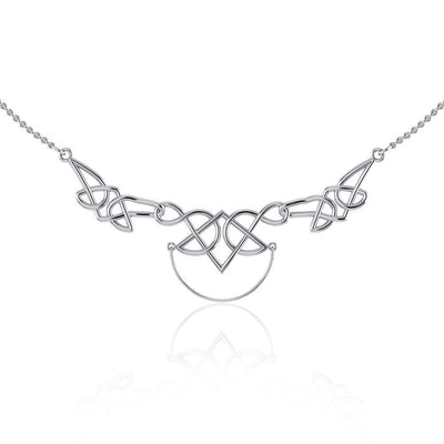 A powerful reminder of the fullness of the eternal ~ Celtic Knotwork Sterling Silver Necklace Jewelry with Charm Holder TN121