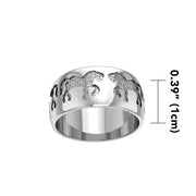 Engraved with passion and vigor ~ fine Sterling Silver Jewelry Horse Ring TR902