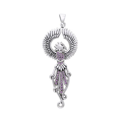 Beauty of the Regal Phoenix Silver Pendant