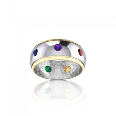 Silver and Gold Chakra Band Ring: A Perfect Blend in Wholesale Jewelry