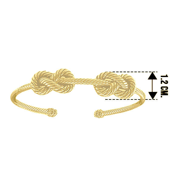 Jump… but hold on to that Solid Gold Rope Cuff Bracelet GBA207