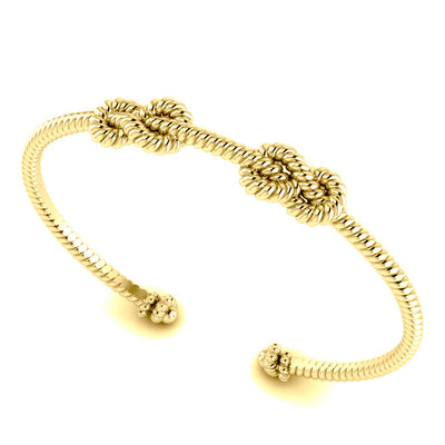 Jump… but hold on to that Solid Gold Rope Cuff Bracelet GBA207