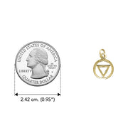 AA Recovery Triangle Solid Yellow Gold Charm GCM038