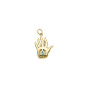 AA Recovery Hand Solid Yellow Gold Charm GCM041