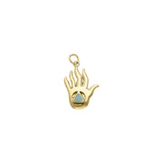 AA Recovery Hand Solid Yellow Gold Charm GCM041