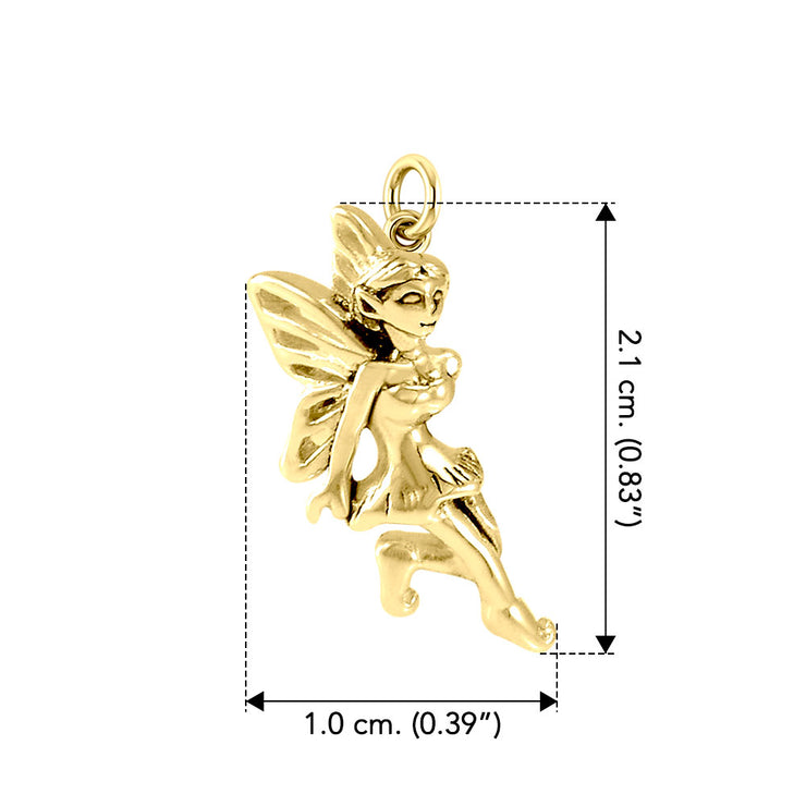 Enchanted Fairy Solid Yellow Gold Charm GCM637