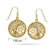 Mickie Mueller Tree Pentacle Solid Gold Earring GER1106