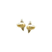 Sun Fish Solid Gold Post Earrings GER1641