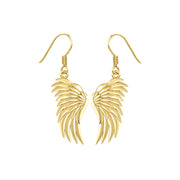 Angel Wings Solid Yellow Gold Earrings GER1945