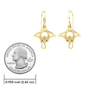 The Manta Ray 14K Solid Gold Earrings with Claddagh Symbol GER2167