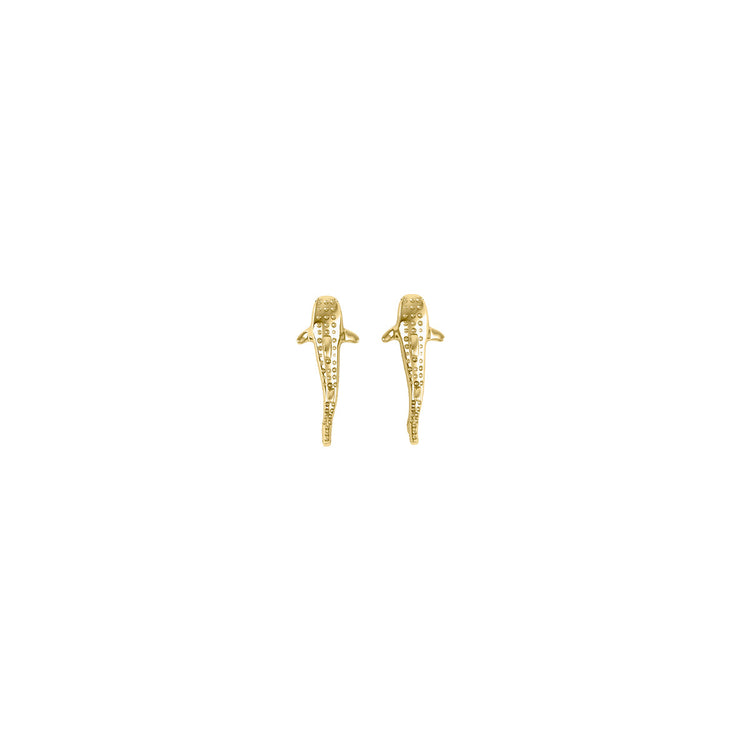 Whale Shark Solid Gold Post Earrings GER2213