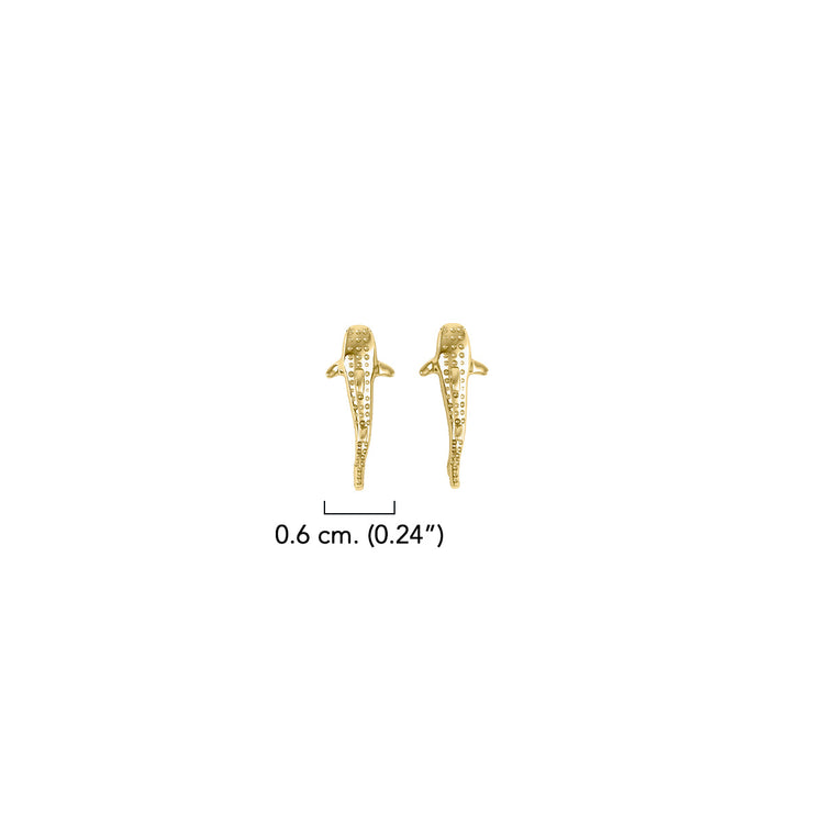 Whale Shark Solid Gold Post Earrings GER2213