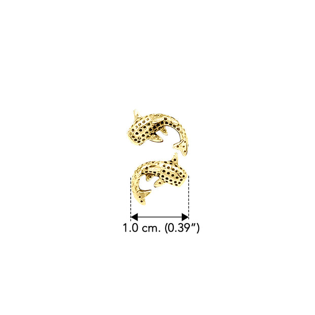 Whale Shark Solid Gold Post Earrings GER2214