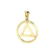 AA Symbol Solid Gold Pendant GJP014