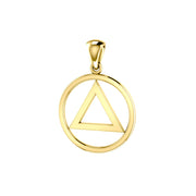 AA Symbol Solid Gold Pendant GJP014