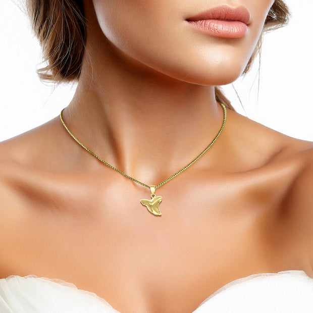 Shark Tooth Solid Gold Pendant GJP031