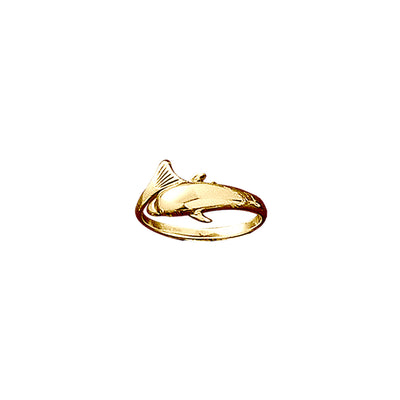 Dolphin Wrap Solid Gold Ring GMG089