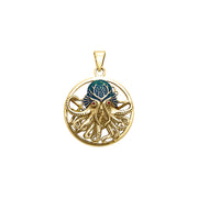 Mythic Images Cthulhu Solid Gold Pendant with Enamel by Oberon Zell GPD1707