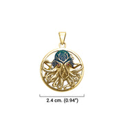 Mythic Images Cthulhu Solid Gold Pendant with Enamel by Oberon Zell GPD1707