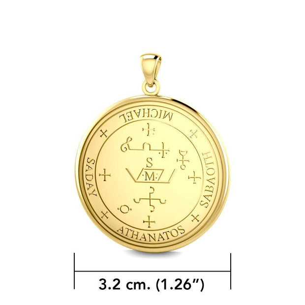 Sigil of the Archangel Michael Solid Gold Pendant GPD2818 - Jewelry