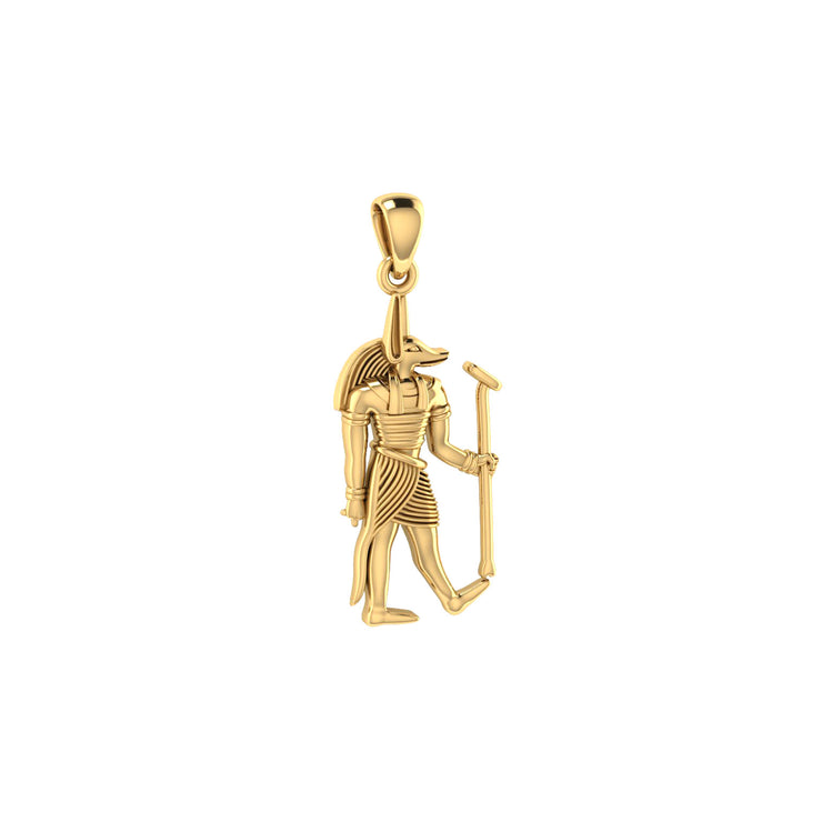 Anubis Egyptian Solid Gold Pendant GPD2841