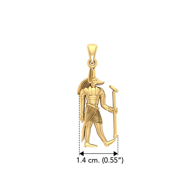 Anubis Egyptian Solid Gold Pendant GPD2841