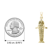 Artemis Ephesus Goddess Solid Yellow Gold Pendant GPD2842