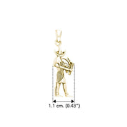 Thoth Egyptian God Solid Yellow Gold Pendant GPD2845