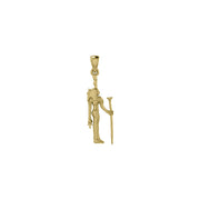 Maat Egyptian God Solid Yellow Gold Pendant GPD2846