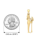 Ptah Egyptian God Solid Yellow Gold Pendant GPD2848