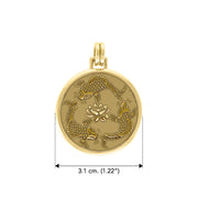 Chinese Fish Feng Shui Solid Gold Pendant GPD3753