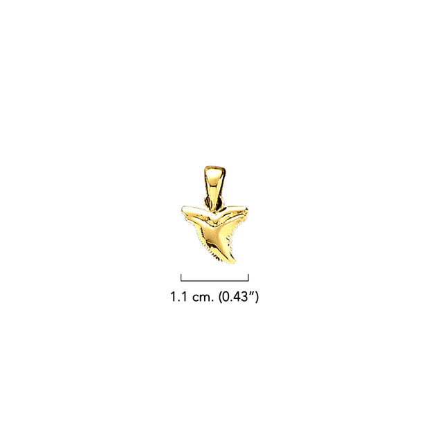 Small Shark Tooth Solid Gold Pendant GPD3784