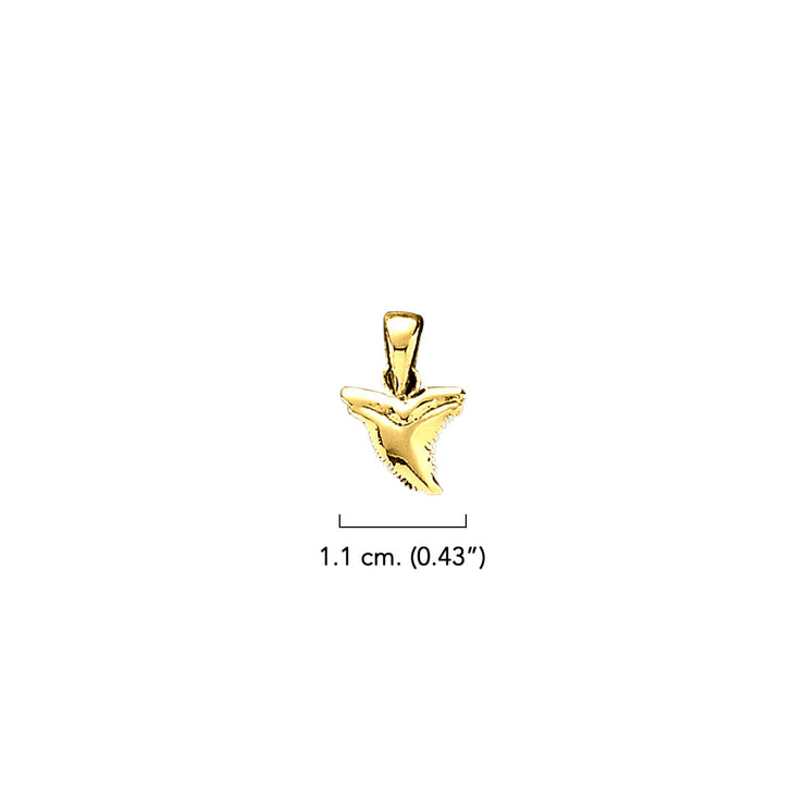 Small Shark Tooth Solid Gold Pendant GPD3784