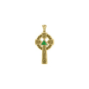 Celtic Knot AA Recovery Cross Solid Yellow Gold Pendant GPD385