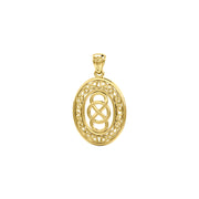 Hold the endless magic ~ Celtic Knotwork Solid Gold Pendant GPD4133