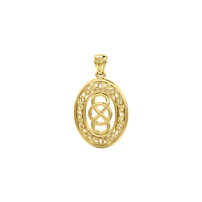 Hold the endless magic ~ Celtic Knotwork Solid Gold Pendant GPD4133