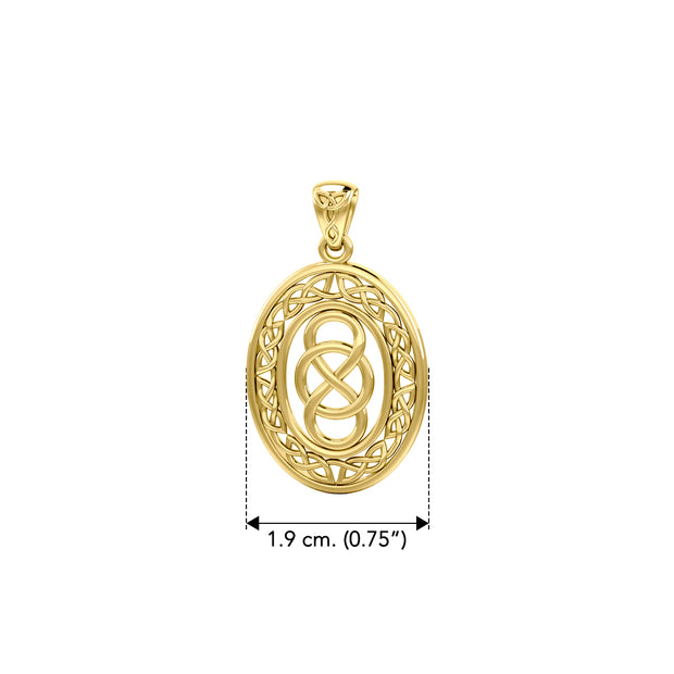 Hold the endless magic ~ Celtic Knotwork Solid Gold Pendant GPD4133