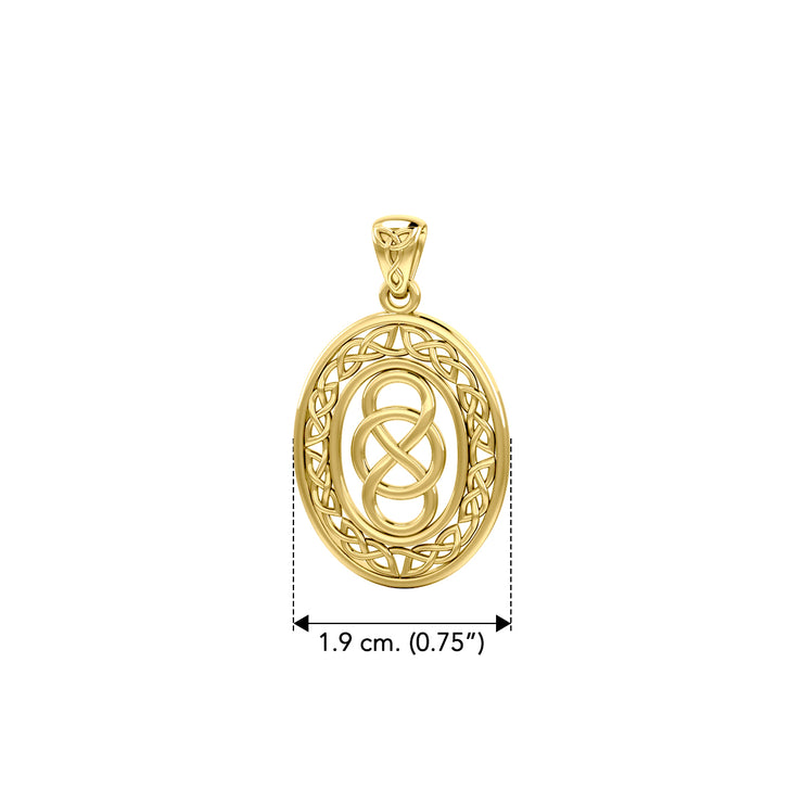 Hold the endless magic ~ Celtic Knotwork Solid Gold Pendant GPD4133