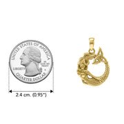 Mermaid with Trinity Knot Solid Gold Pendant GPD4154