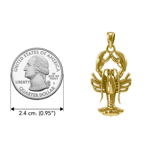 Lobster Solid Gold Pendant GPD4380